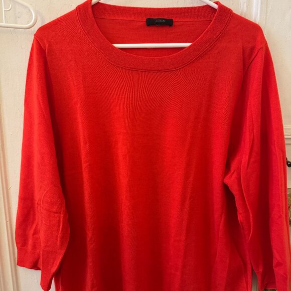 J Crew Tippi Crewneck sweater in Merino, XXL in Burnished Orange - Picture 2 of 3
